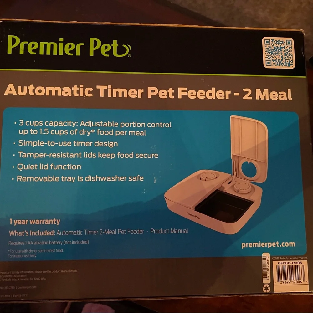 Premier Automatic Timer Feeder - 2 Meal, White